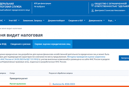 Сервис оценки индивидуальных предпринимателей